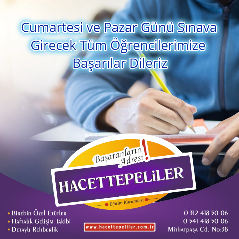 Sınavda Başarılar Dileriz