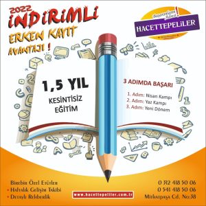 Üniversiteye Hazırlık Erken Kayıt Kampanyası